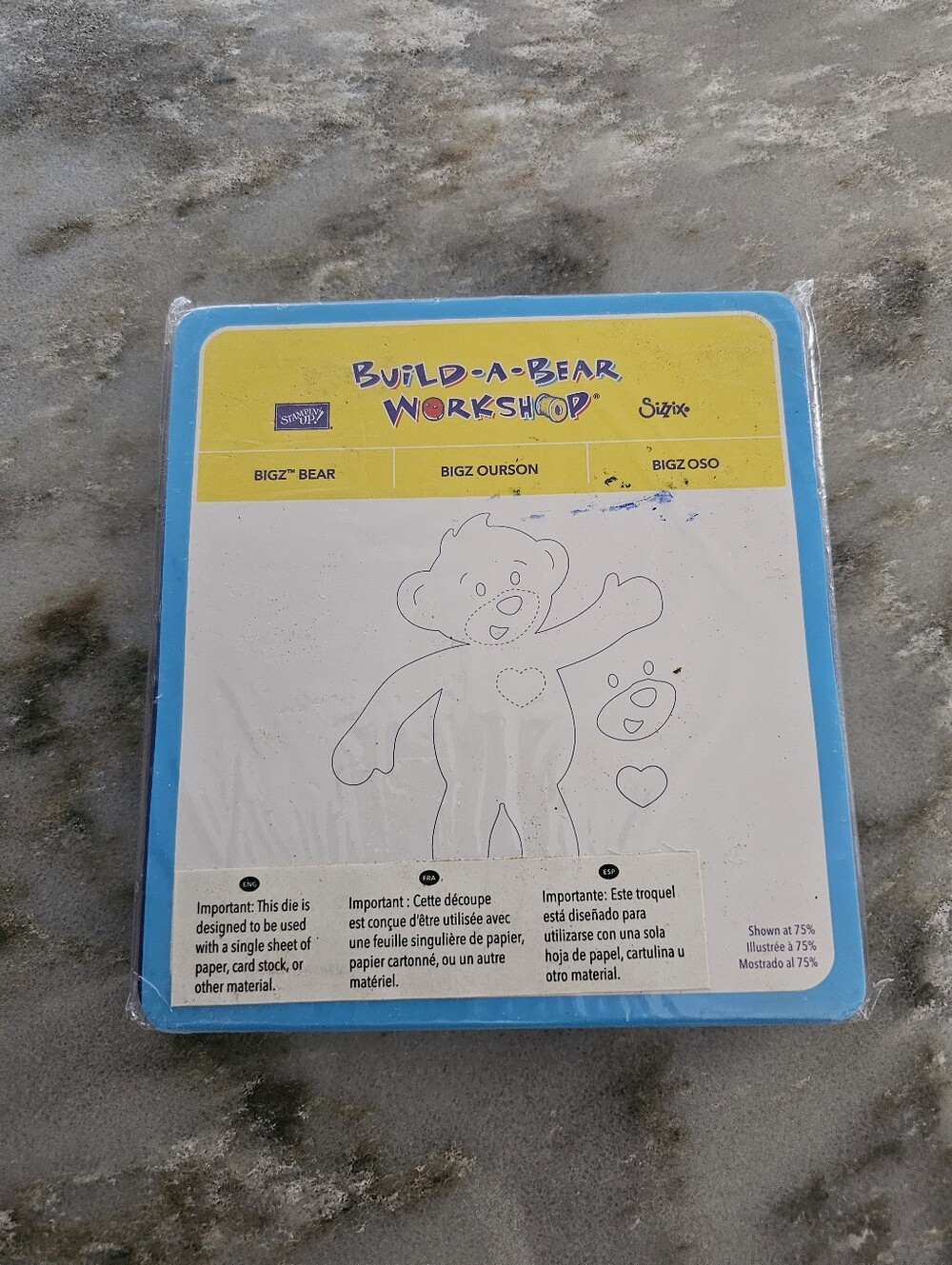 Retired Stampin Up Sizzix Bigz Bear Die 117977 Build-A-Bear Workshop Craft